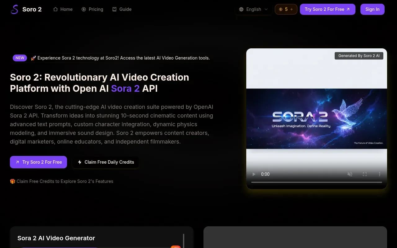 Soro 2 product preview for startup listing on Aura++
