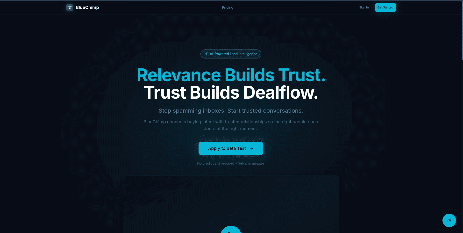 BlueChimp product preview for startup listing on Aura++