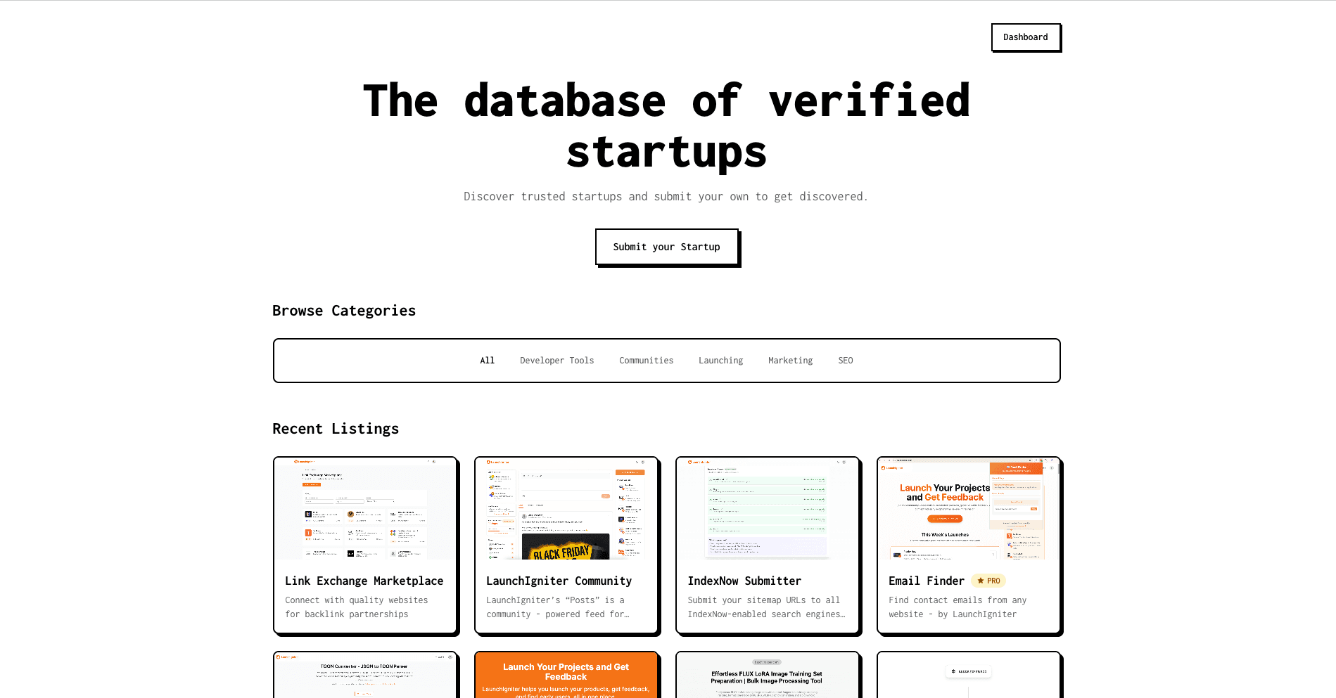 StartupTrusted product preview for startup listing on Aura++
