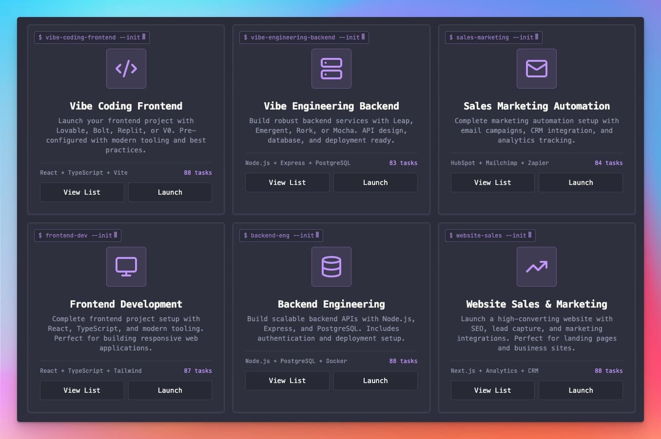 launch-wizard product preview for startup listing on Aura++