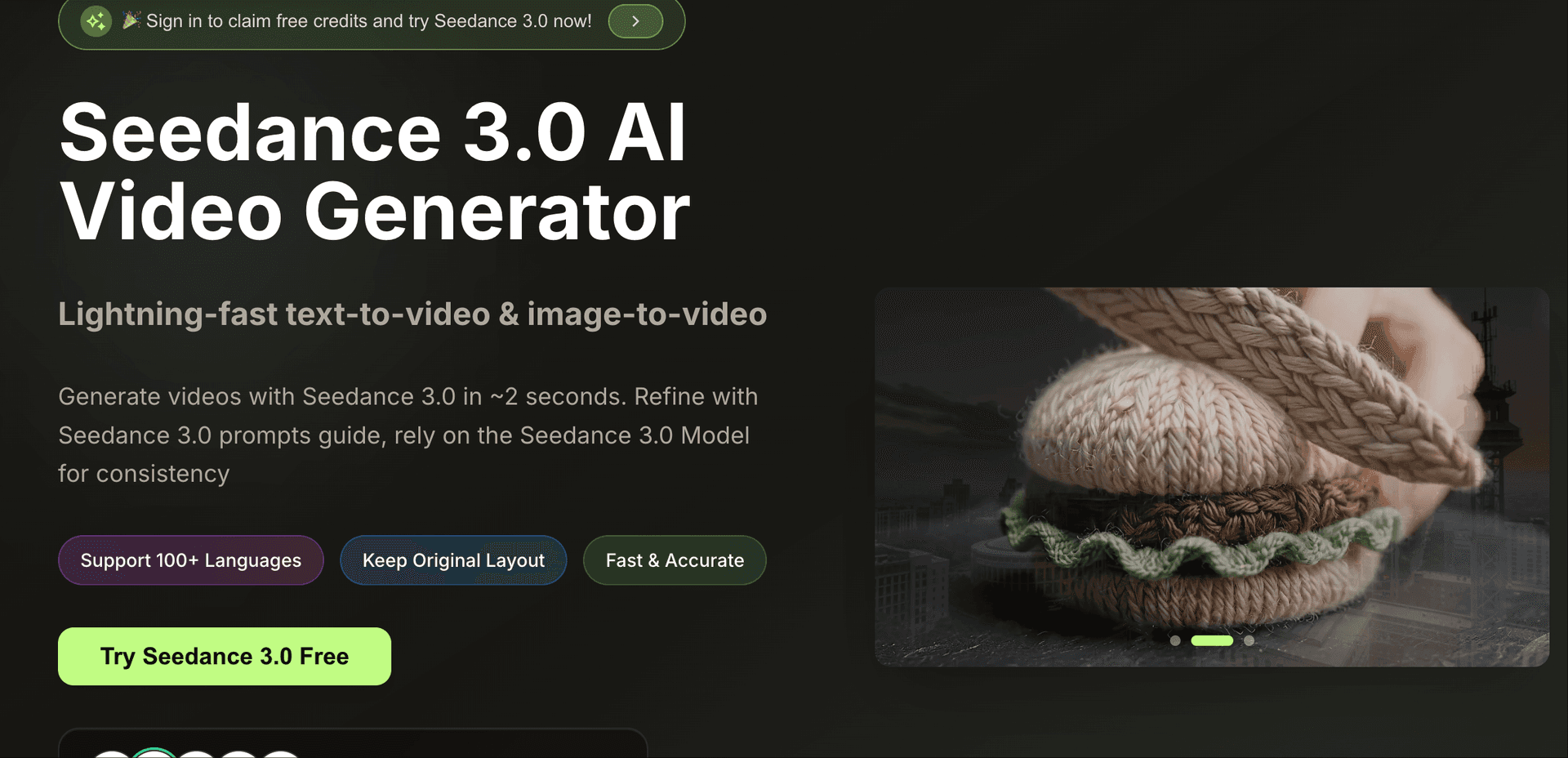 seedance 3.0 ai product preview for startup listing on Aura++