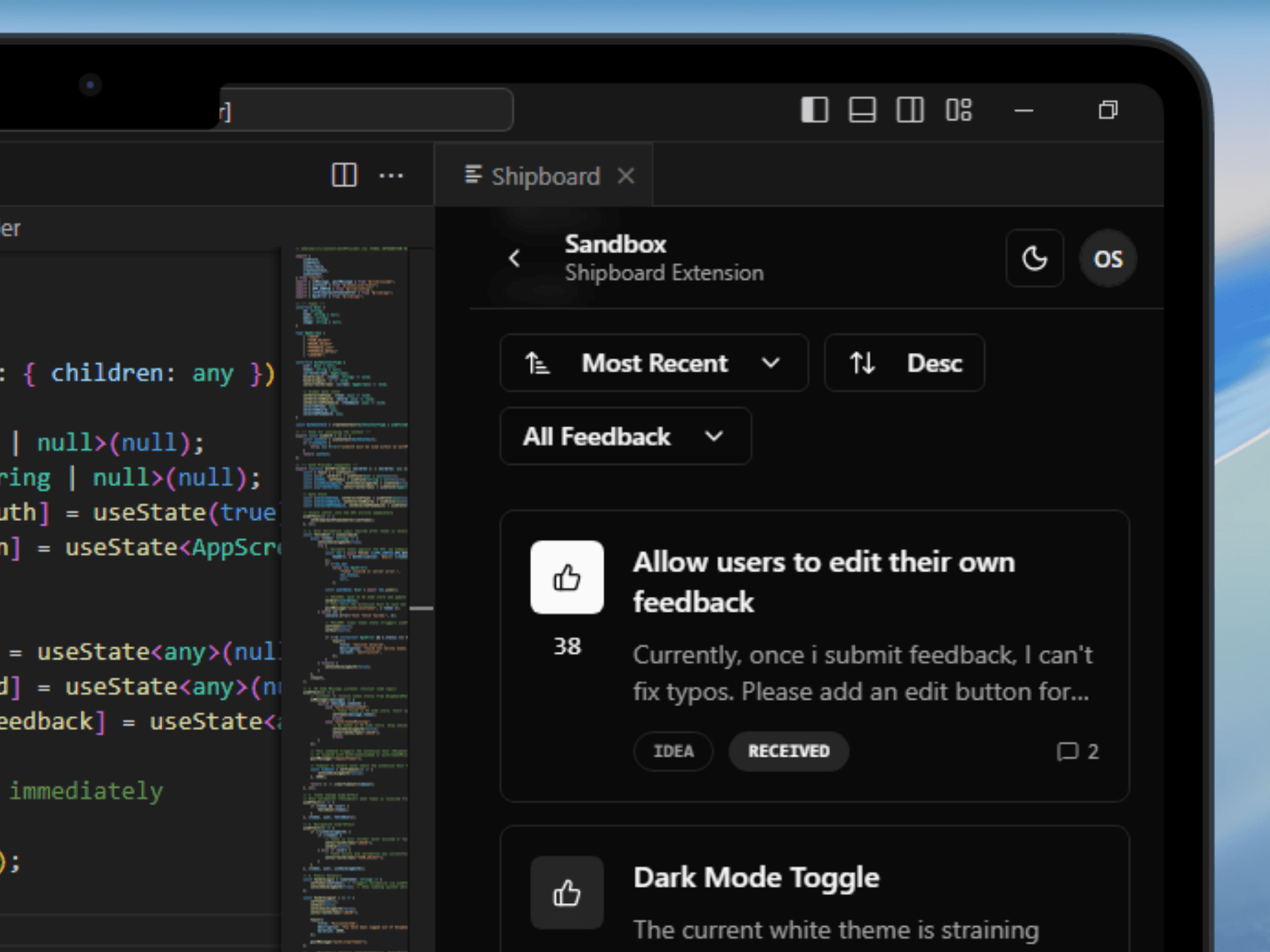 ShipBoard product preview for startup listing on Aura++