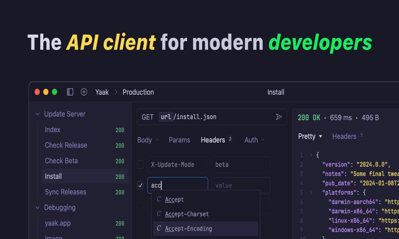 Yaak product preview for startup listing on Aura++