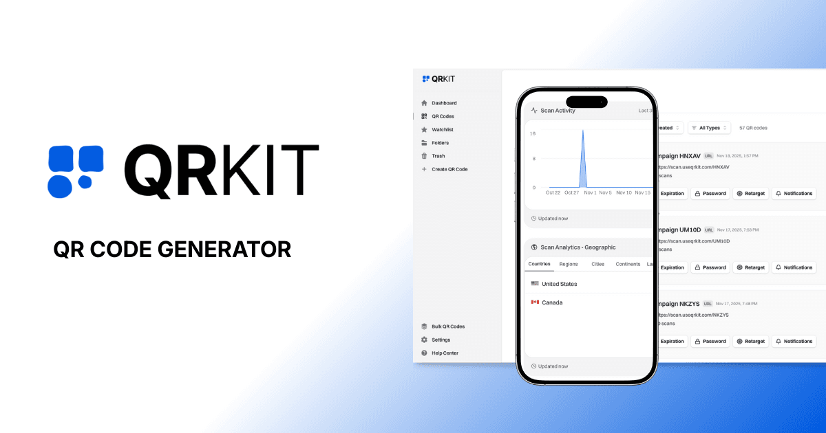 QRKit product preview for startup listing on Aura++