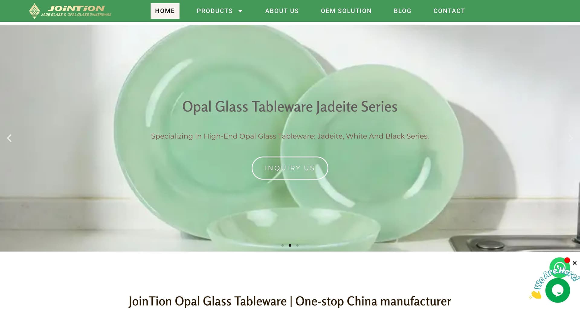 Opal Glass Tableware product preview for startup listing on Aura++