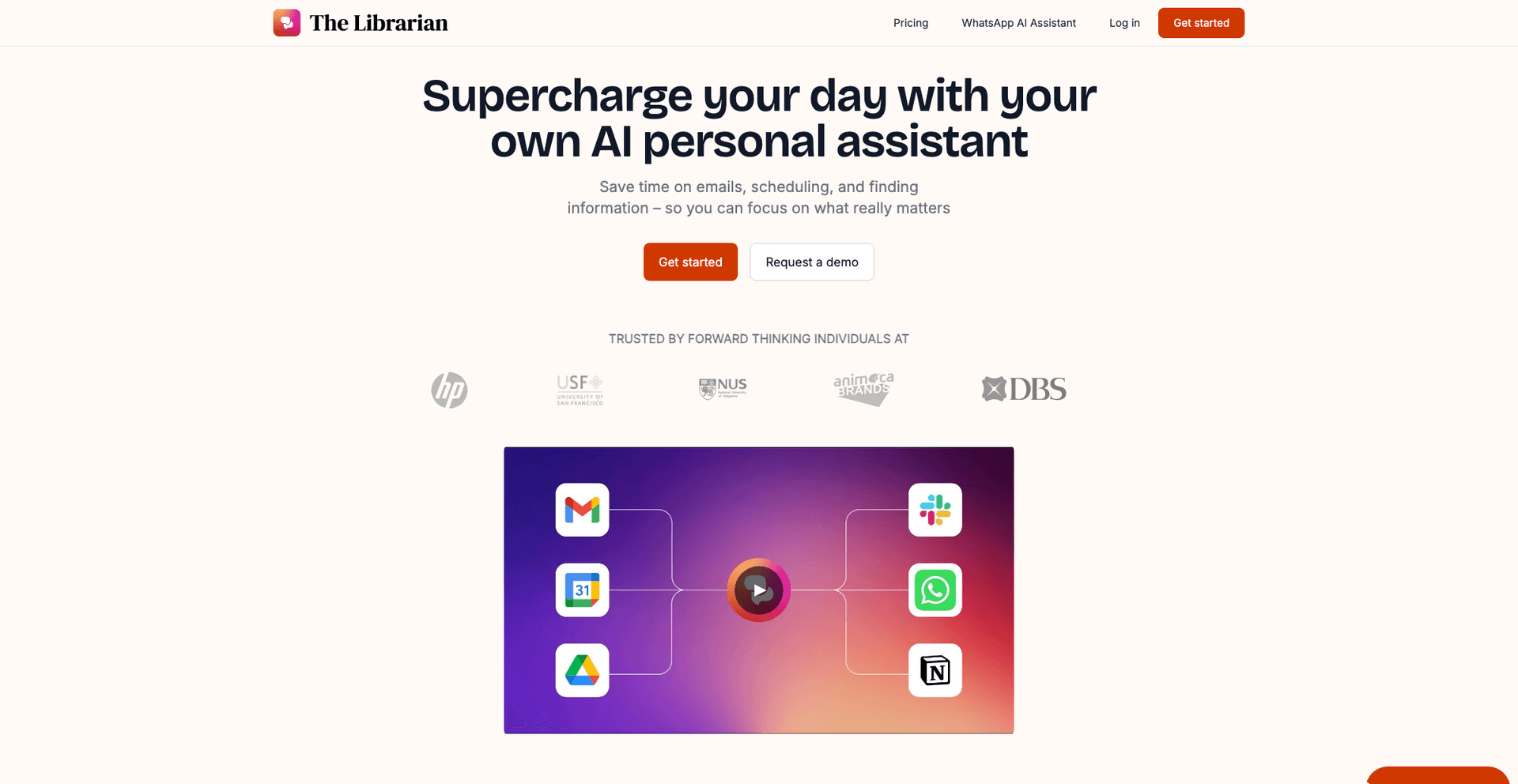 The Librarian product preview for startup listing on Aura++