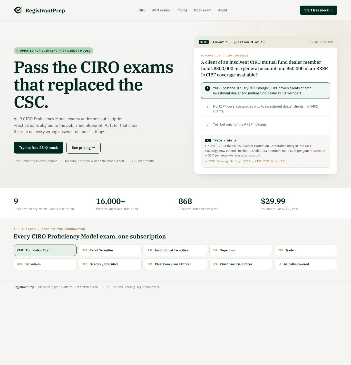 Registrant Prep product preview for startup listing on Aura++