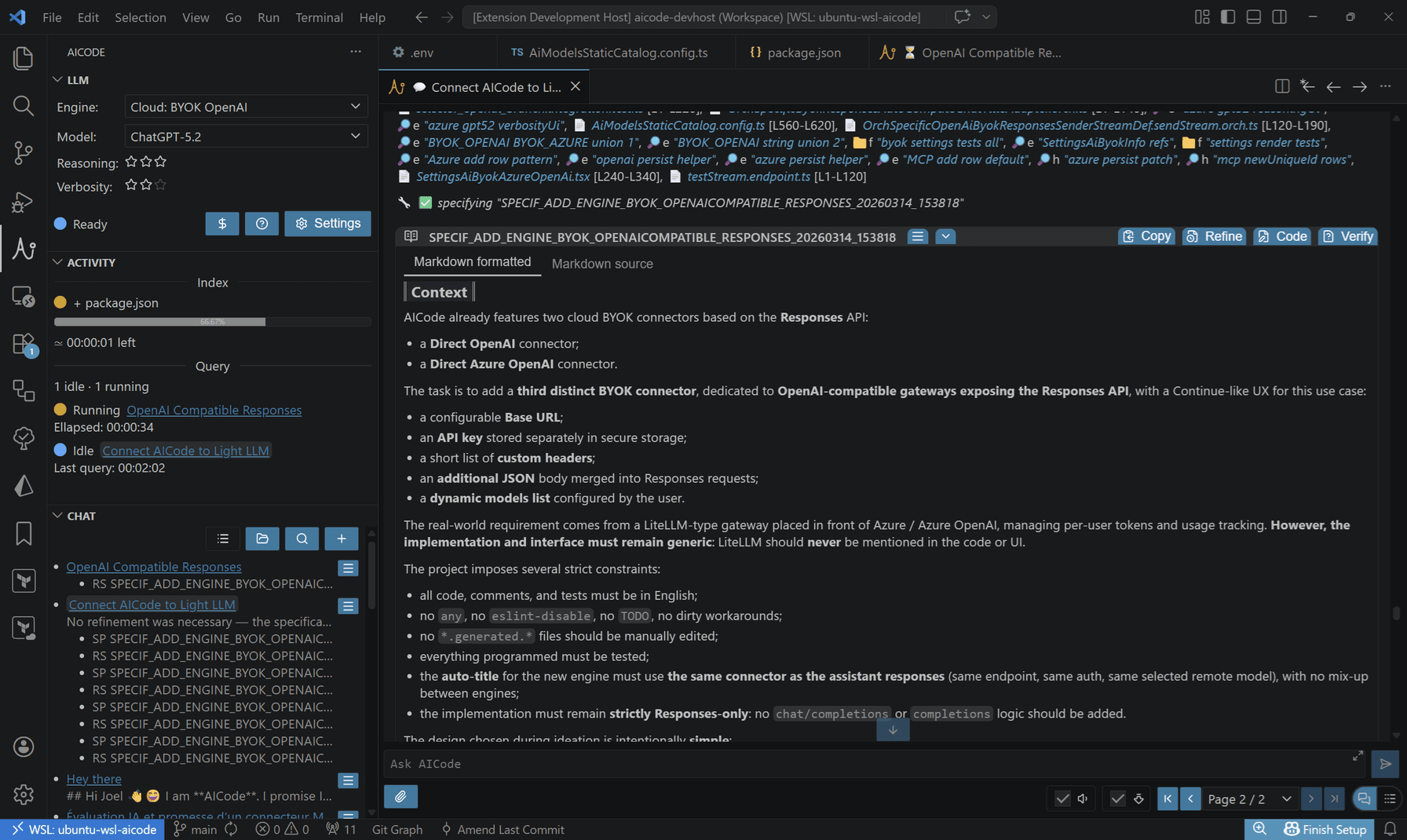 AICode: Spec-Driven AI Coding Assistant product preview for startup listing on Aura++