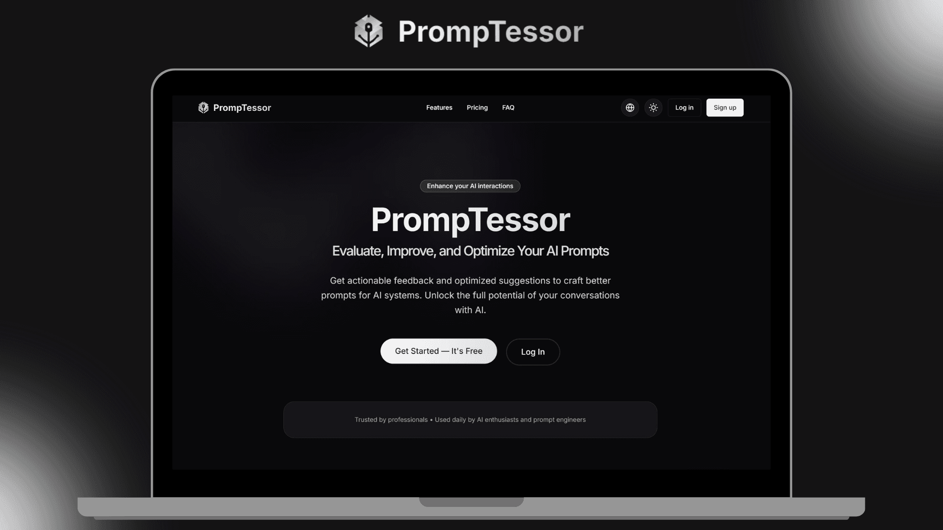 PrompTessor product preview for startup listing on Aura++
