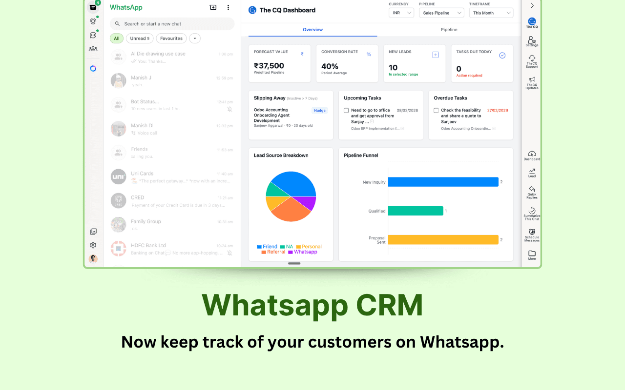 The Chat Quotient product preview for startup listing on Aura++