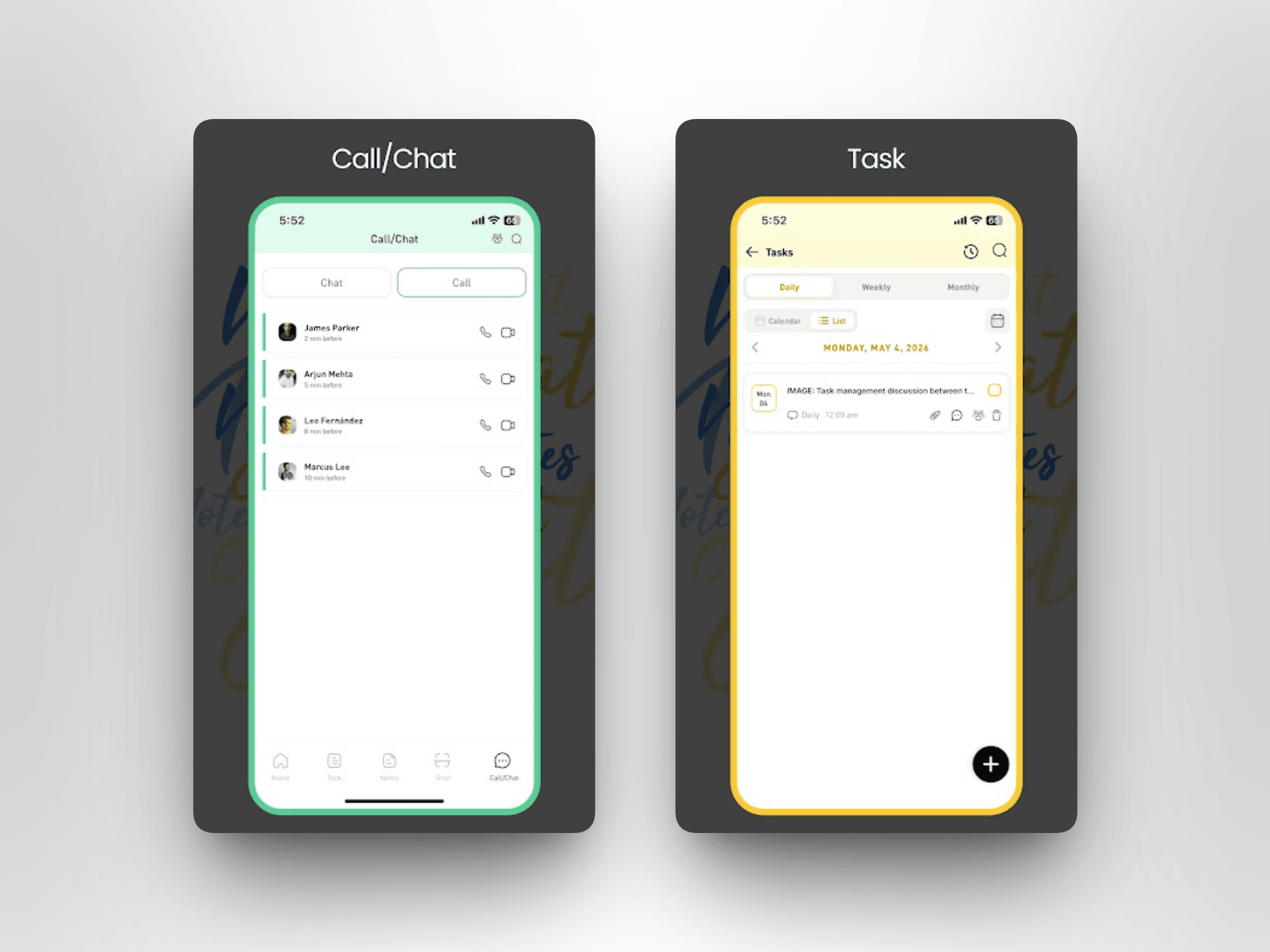 NotesnChat product preview for startup listing on Aura++