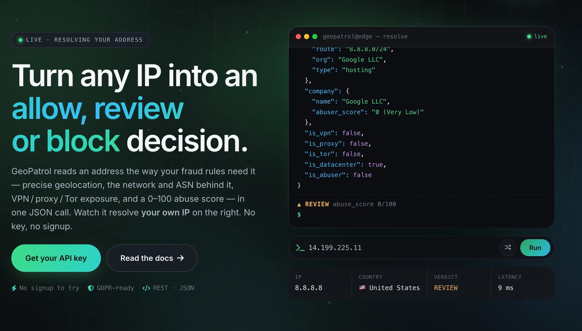 GeoPatrol product preview for startup listing on Aura++