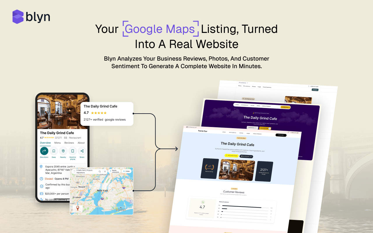Blyn product preview for startup listing on Aura++