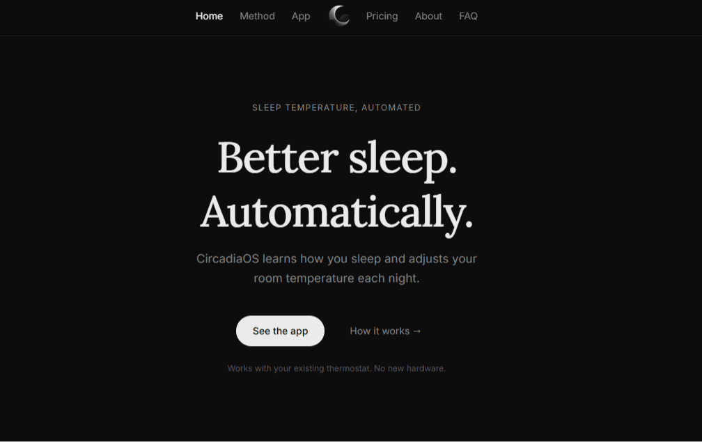 CircadiaOS product preview for startup listing on Aura++