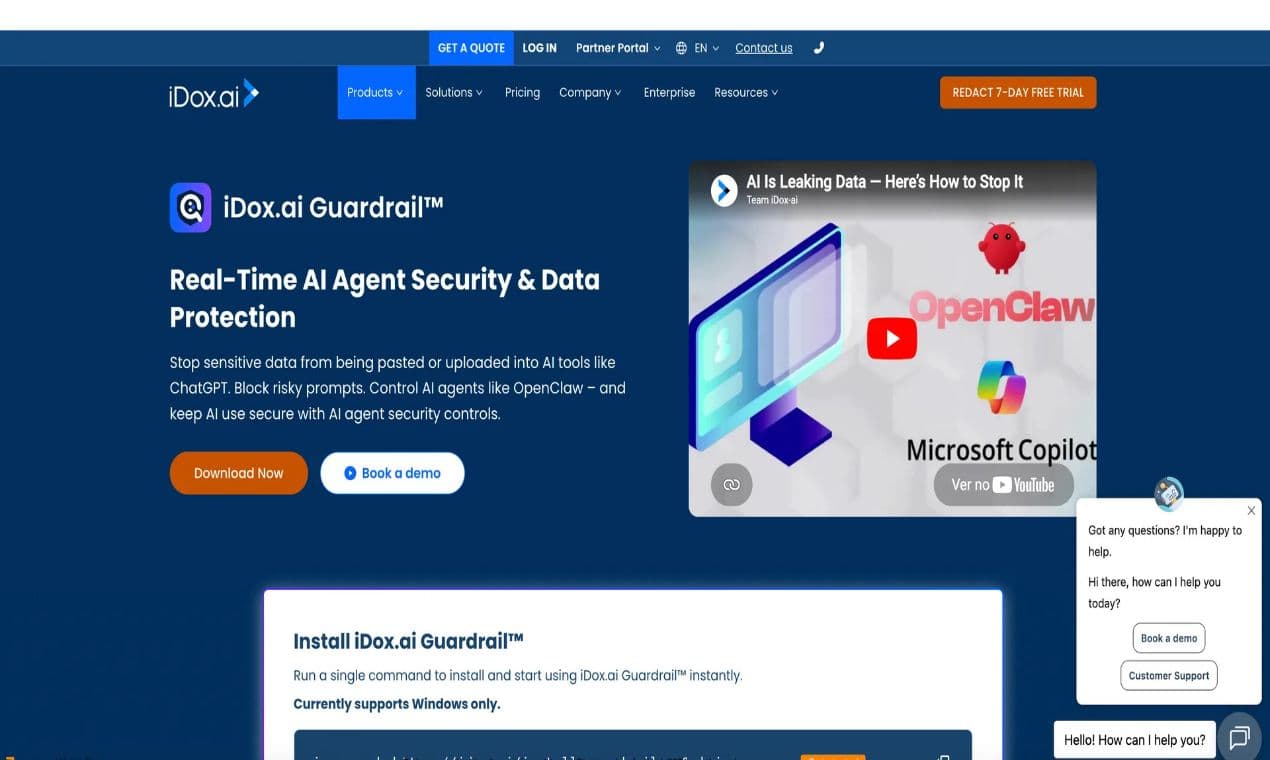 iDox.ai Guardrail product preview for startup listing on Aura++