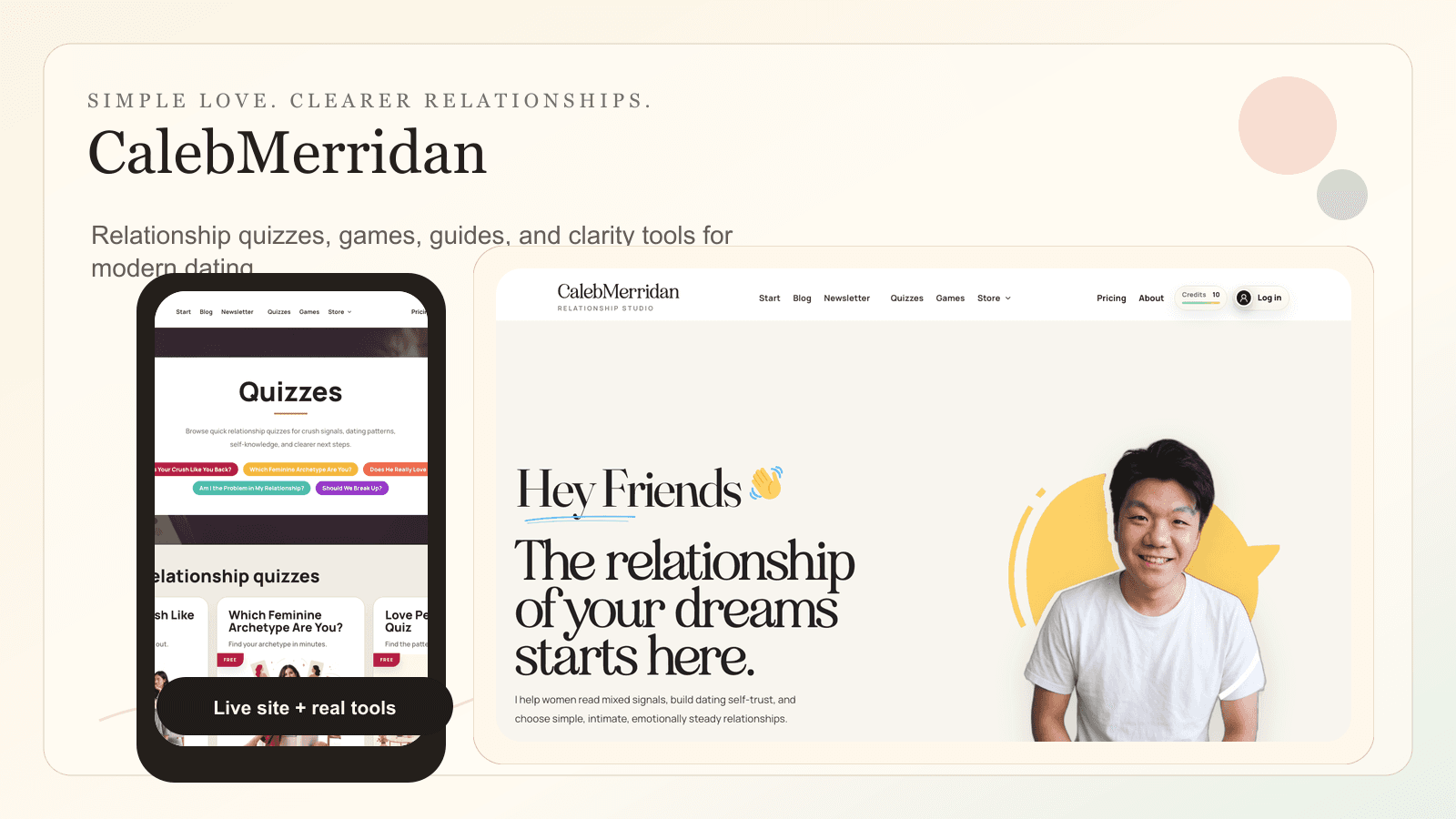 Intimate Relationships product preview for startup listing on Aura++