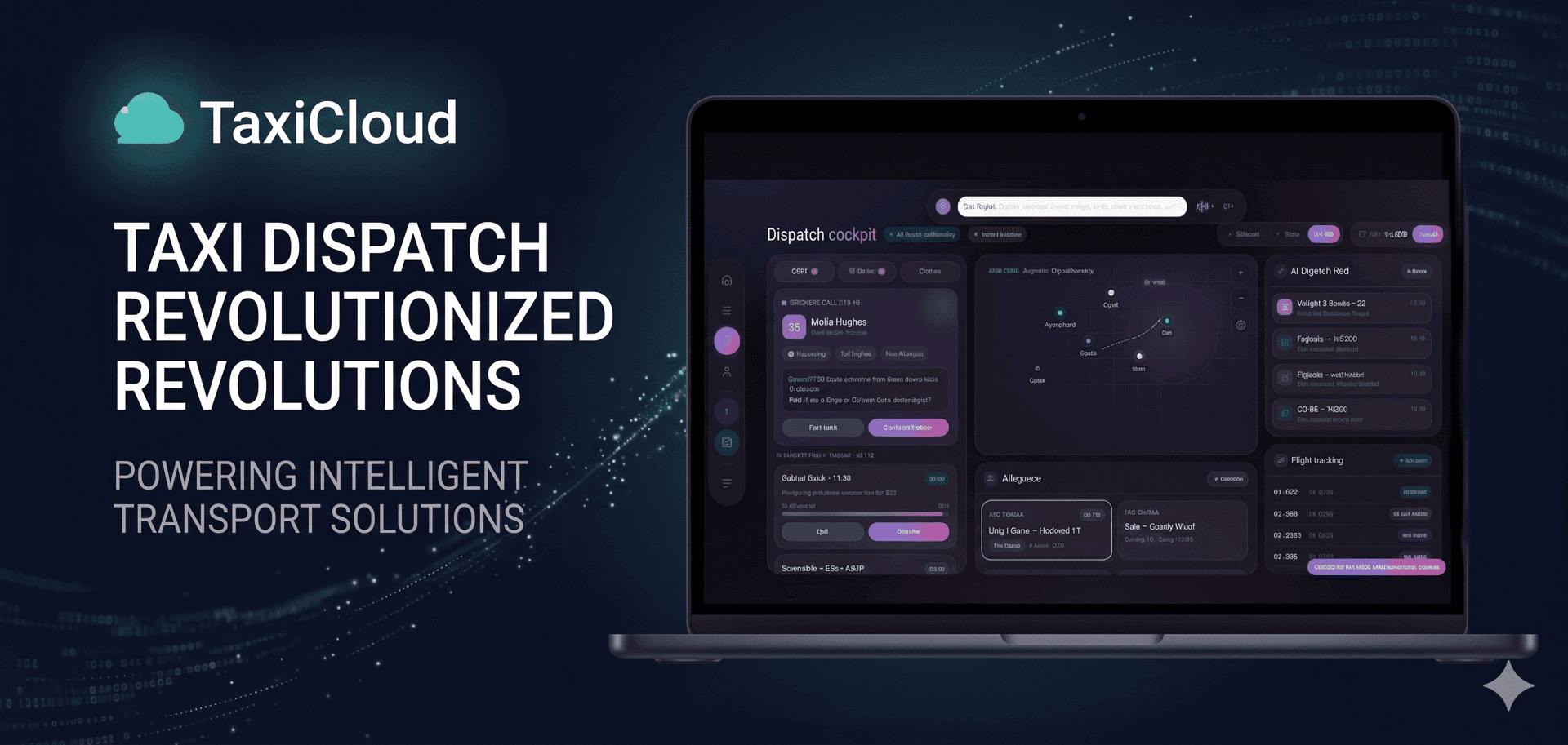 TaxiCloud Dispatch Platform product preview for startup listing on Aura++