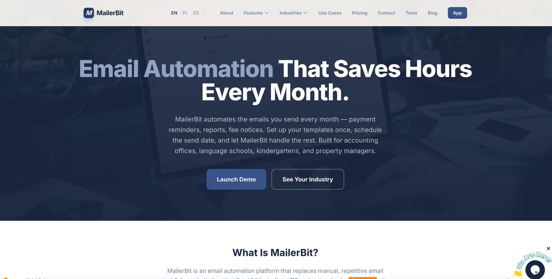MailerBit  product preview for startup listing on Aura++