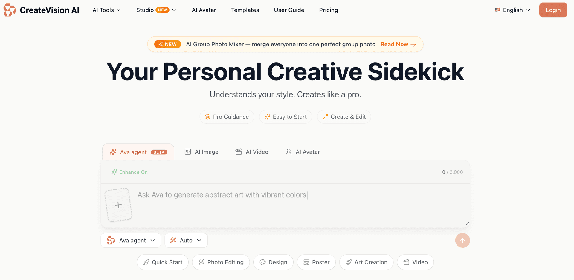 CreateVision AI product preview for startup listing on Aura++