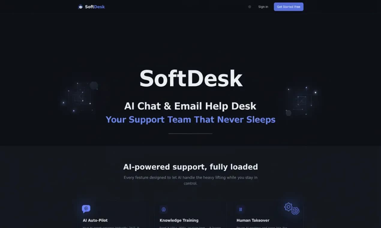 SoftDesk product preview for startup listing on Aura++