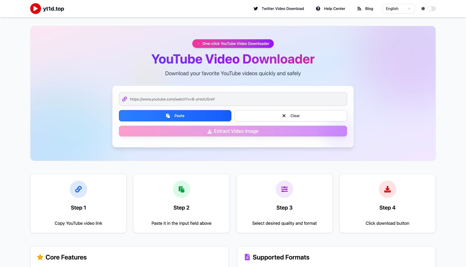 YouTube Video Analyzer & Downloader product preview for startup listing on Aura++