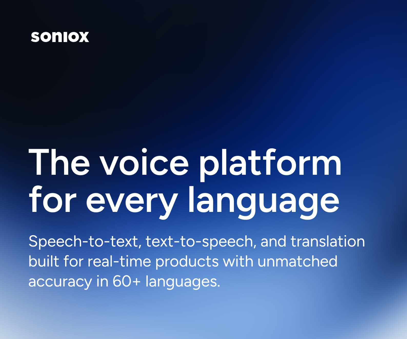 Soniox Speech AI Platform product preview for startup listing on Aura++