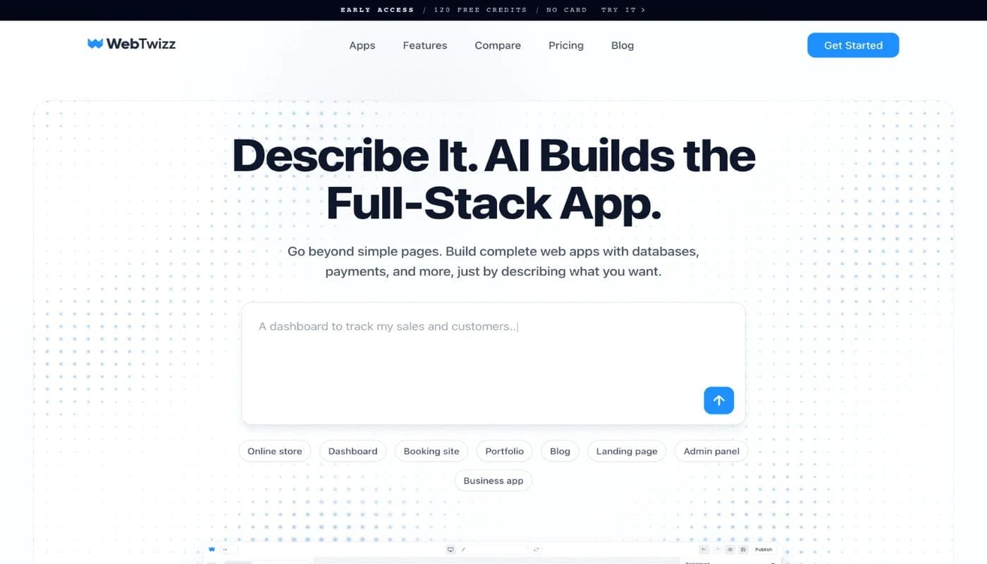 Webtwizz product preview for startup listing on Aura++