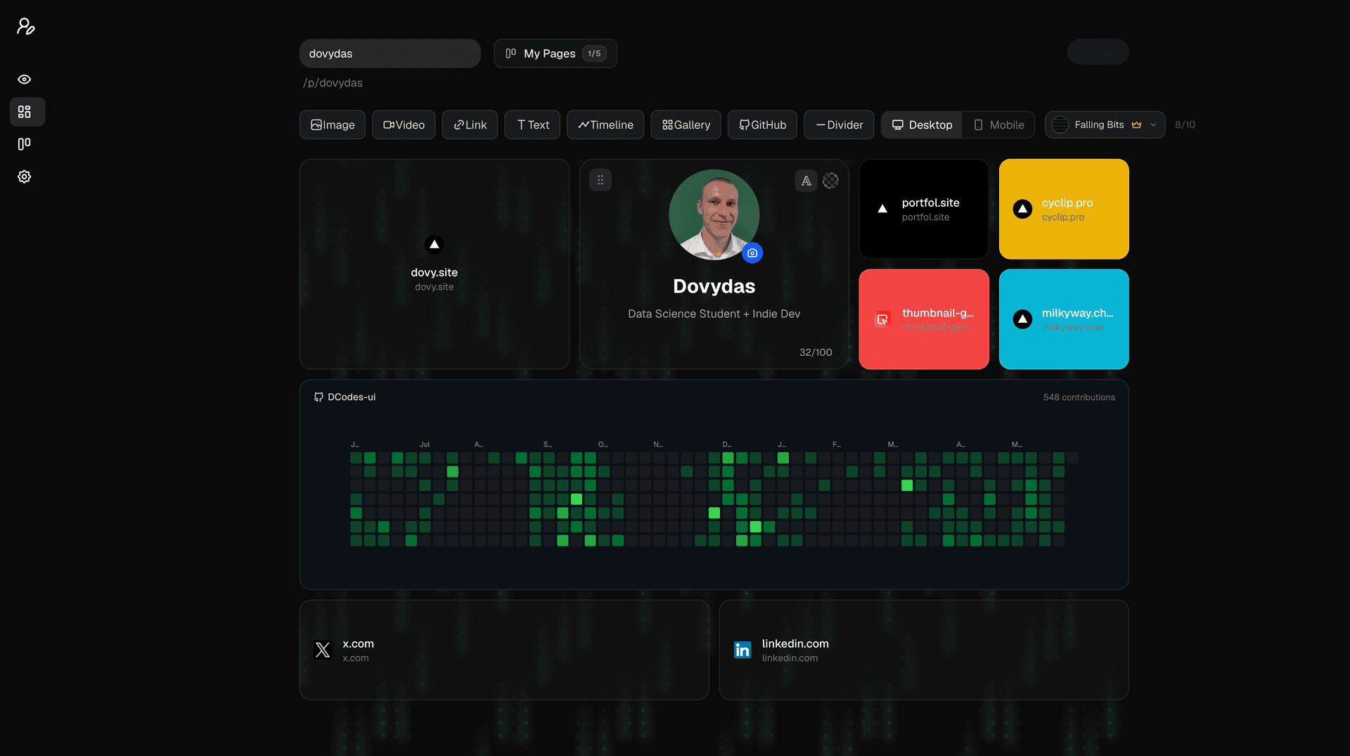 portfol.site - Personalized Portfolio Builder product preview for startup listing on Aura++