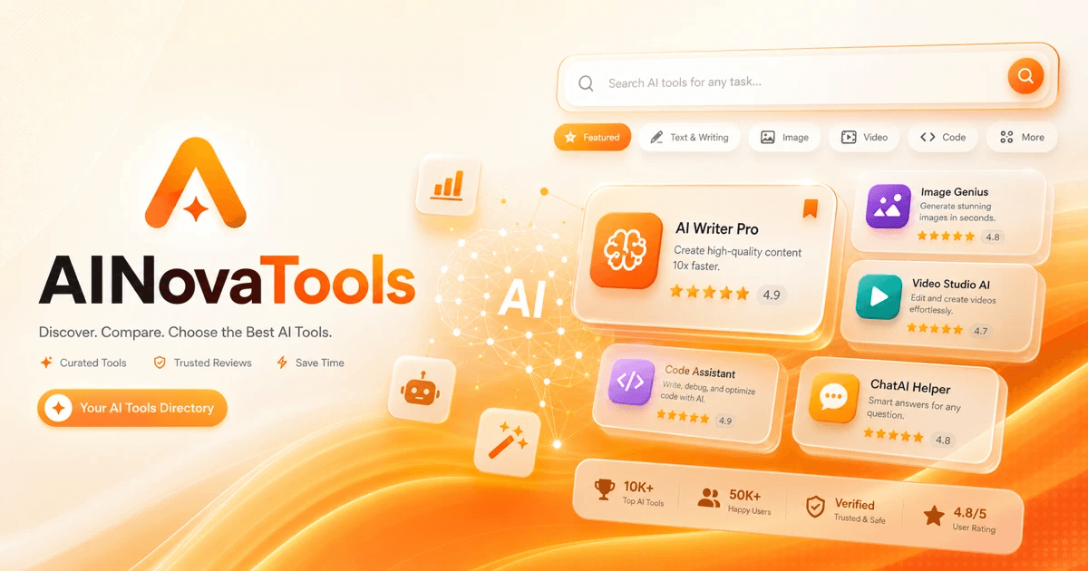 AINovaTools product preview for startup listing on Aura++
